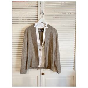 Louise Orop Oatmeal Cardigan and Top Set Small